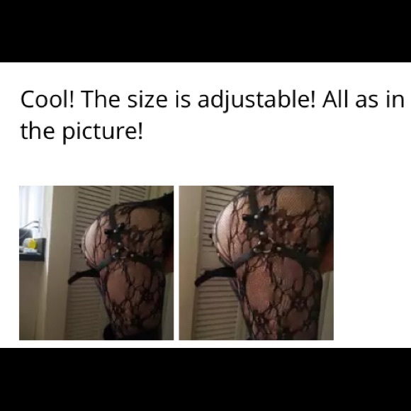 😍Sexy Lingerie Leather Waist 2 Leg Harness Garter - Picture 8 of 16